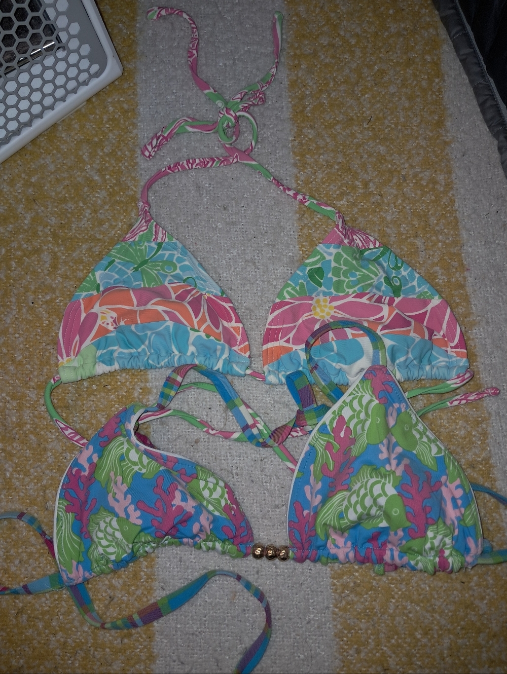 Lot of 2, Lilly Pulitzer brand Women's size 2 swim tops
